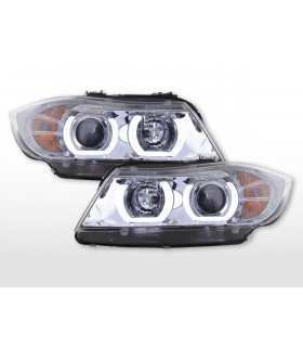 Phares - Phare Daylight LED DRL look BMW 3er E90 / E91 05-08 chrome…