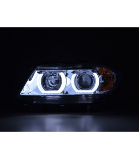 Phares - Phare Daylight LED DRL look BMW 3er E90 / E91 05-08 chrome…