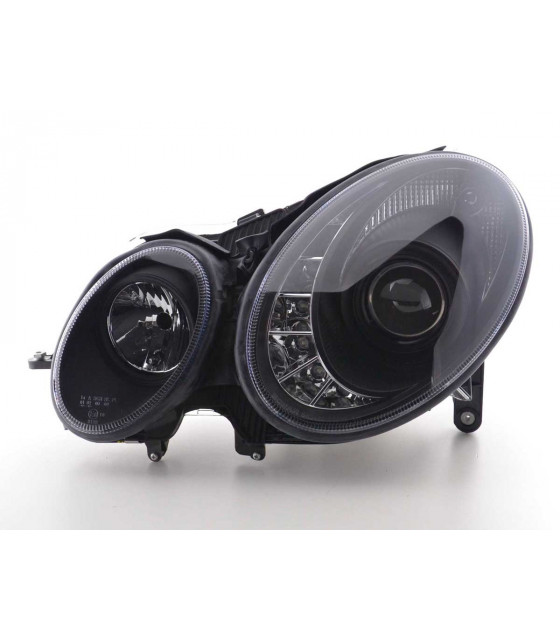 Phares - Phare Daylight LED DRL look Mercedes Classe E 211 02-06 noir…