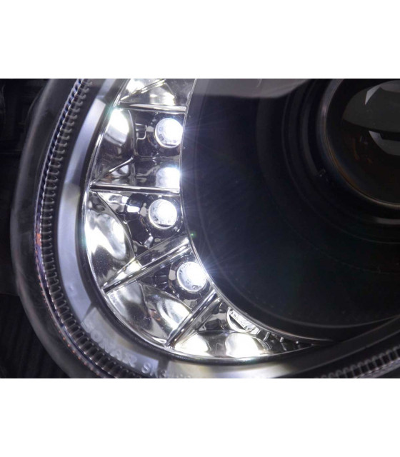 Phares - Phare Daylight LED DRL look Mercedes Classe E 211 02-06 noir…