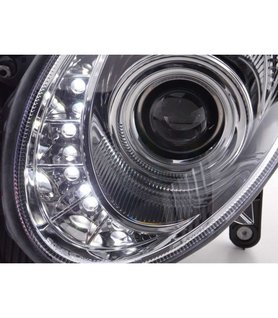 Phares - Phare Daylight LED DRL look Mercedes Classe E 211 02-06 chrome…