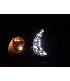 Phares - Phare Daylight LED DRL look Mercedes Classe E 211 02-06 noir…