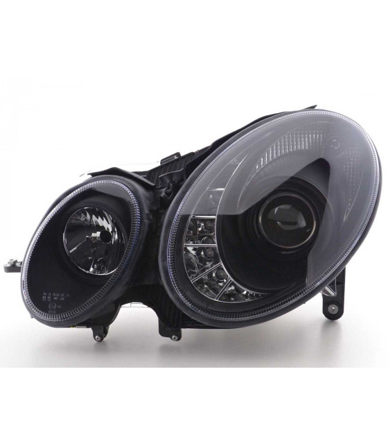 Phares - Phare Daylight LED DRL look Mercedes Classe E 211 06-09 noir…