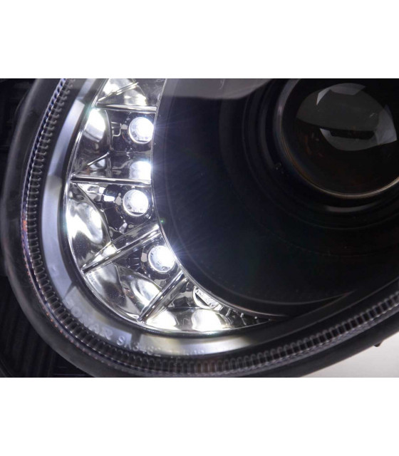 Phares - Phare Daylight LED DRL look Mercedes Classe E 211 06-09 noir…