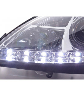 Phares - Phare Daylight LED DRL look Mercedes SLK 171 04-11 chrome…