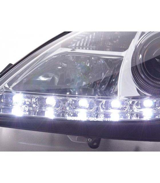 Phares - Phare Daylight LED DRL look Mercedes SLK 171 04-11 chrome…