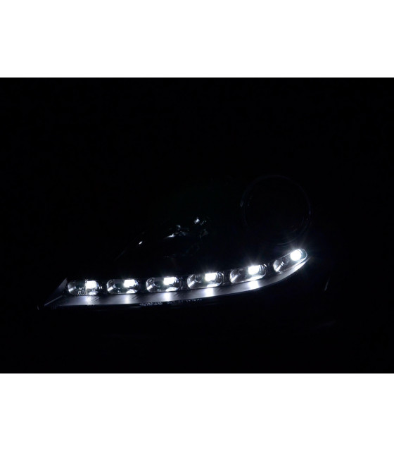 Phares - Phare Daylight LED feux de jour Mercedes SLK R171 noir…