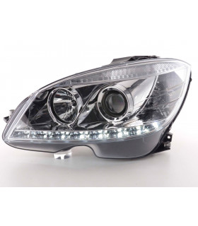 Phares - Phare Daylight LED DRL look Mercedes Classe C type W204 07-10 chrome…