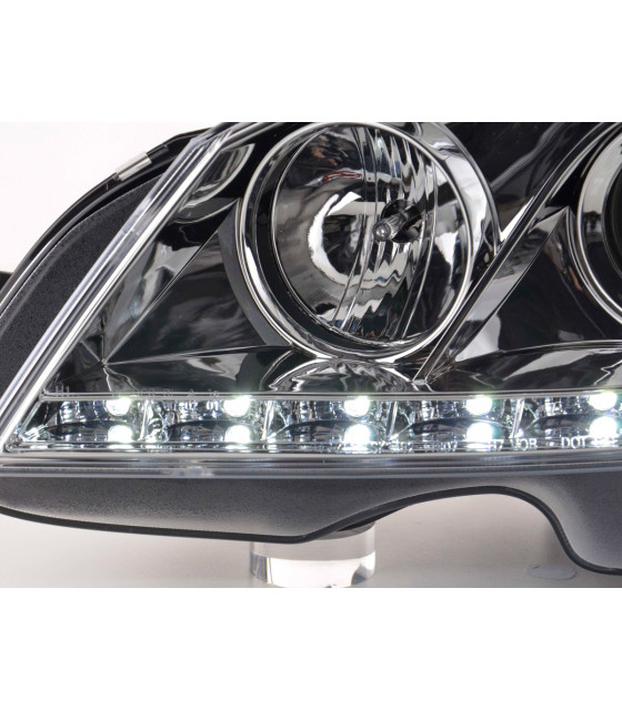 Phares - Phare Daylight LED DRL look Mercedes Classe C type W204 07-10 chrome…