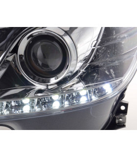 Phares - Phare Daylight LED DRL look Mercedes Classe C type W204 07-10 chrome…