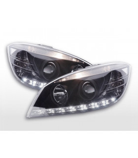 Phares - Phare Daylight LED DRL look Mercedes Classe C type W204 07-10 noir…