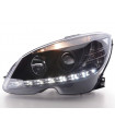 Phares - Phare Daylight LED DRL look Mercedes Classe C type W204 07-10 noir…