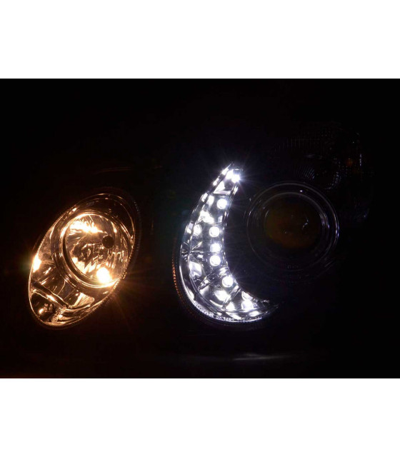 Phares - Phare Daylight LED DRL look Mercedes Classe E type W211 02-06 chrome…