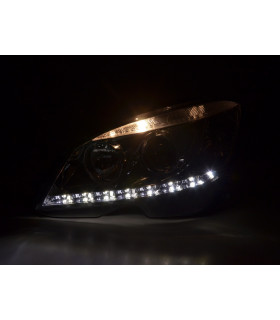 Phares - Phare Daylight LED DRL look Mercedes Classe C W204 07-10 chrome…