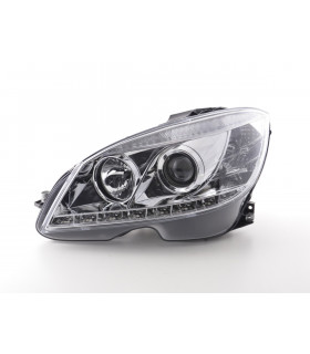 Phares - Phare Daylight LED DRL look Mercedes Classe C W204 07-10 chrome…