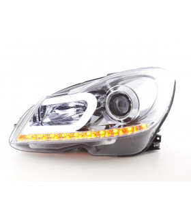 Phares - Phare Daylight LED DRL look Mercedes Classe C W204 11-14 chrome…