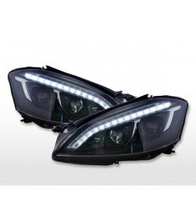 Phares - Phare Daylight LED DRL look Mercedes-Benz Classe S 221 05-09 noir…