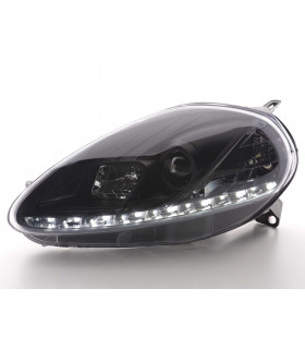 Phares - Phare Daylight LED feux de jour Fiat Grande Punto 199 noir…