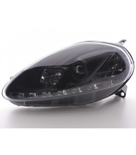 Phares - Phare Daylight LED feux de jour Fiat Grande Punto 199 noir…