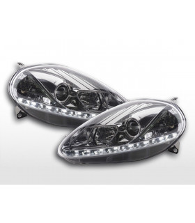 Phares - Phare Daylight LED feux de jour Fiat Grande Punto 199 chrome…