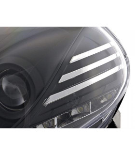 Phares - Phare Daylight LED feux de jour Fiat Punto Evo 09- noir…