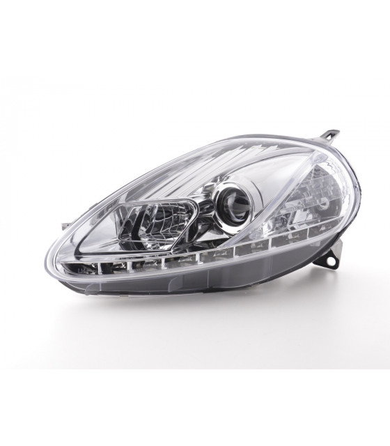 Phares - Phare Daylight LED DRL look Fiat Grande Punto type 199 05-08 chrome…