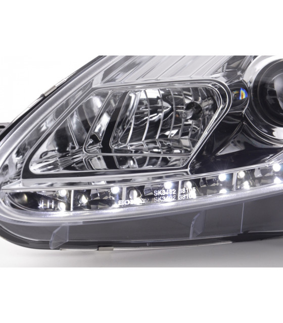 Phares - Phare Daylight LED DRL look Fiat Grande Punto type 199 05-08 chrome…