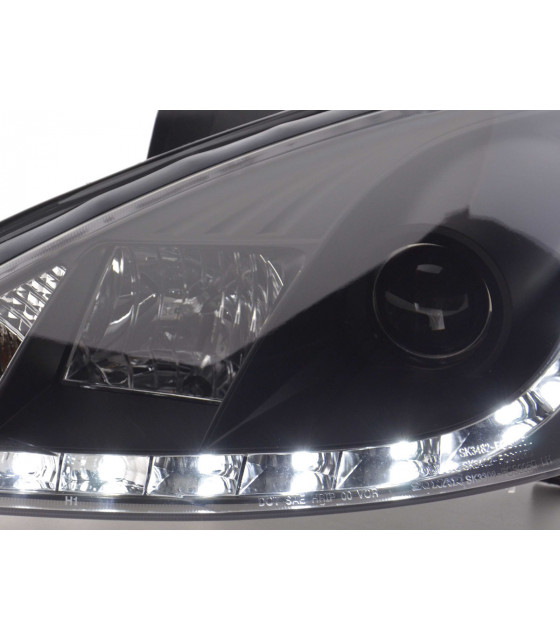 Phares - Phare Daylight LED feux de jour Ford Focus 1 C170 noir…