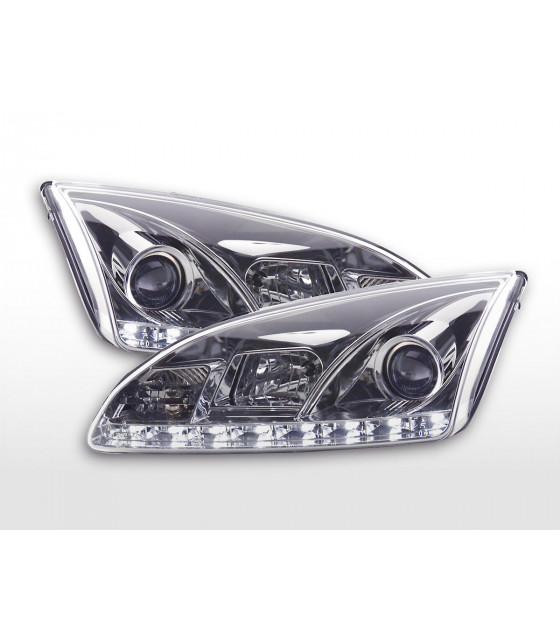 Phares - Phare Daylight LED feux de jour Ford Focus 2 C307 chrome…