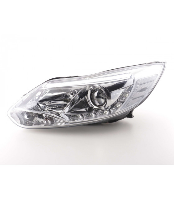 Phares - Phare Daylight LED DRL look Ford Focus 3 2010- chrome…