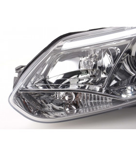 Phares - Phare Daylight LED DRL look Ford Focus 3 2010- chrome…