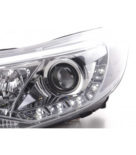 Phares - Phare Daylight LED DRL look Ford Focus 3 2010- chrome…