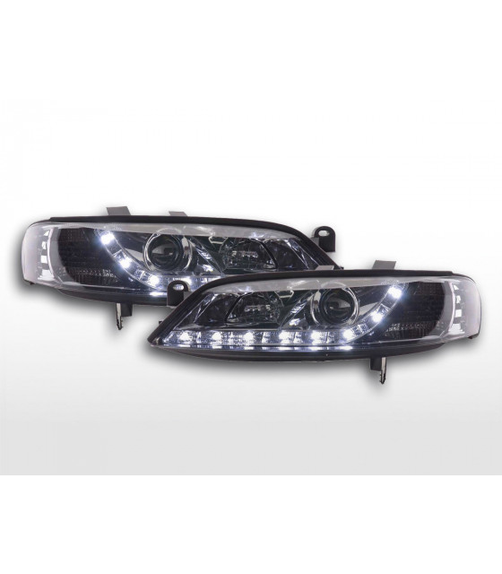 Phares - Phare Daylight LED feux de jour Opel Vectra B 99-02 chrome…