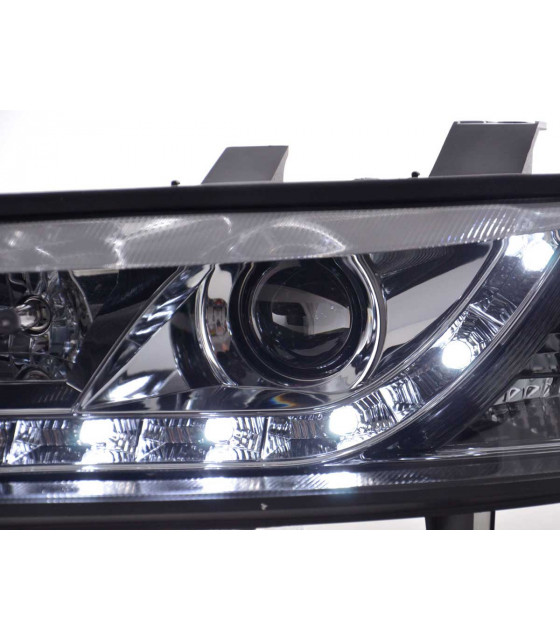 Phares - Phare Daylight LED feux de jour Opel Vectra B 99-02 chrome…