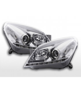 Phares - Phare Daylight LED feux de jour Opel Astra H 2004-2009 chrome…