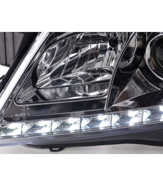 Phares - Phare Daylight LED feux de jour Opel Astra H 2004-2009 chrome…