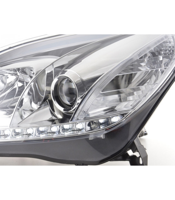 Phares - Phare Daylight LED Feu diurne Opel Astra H 04-09 chrome…