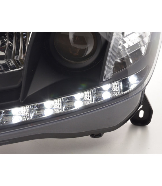 Phares - Phare Daylight LED feux de jour Opel Astra H 04-09 noir…