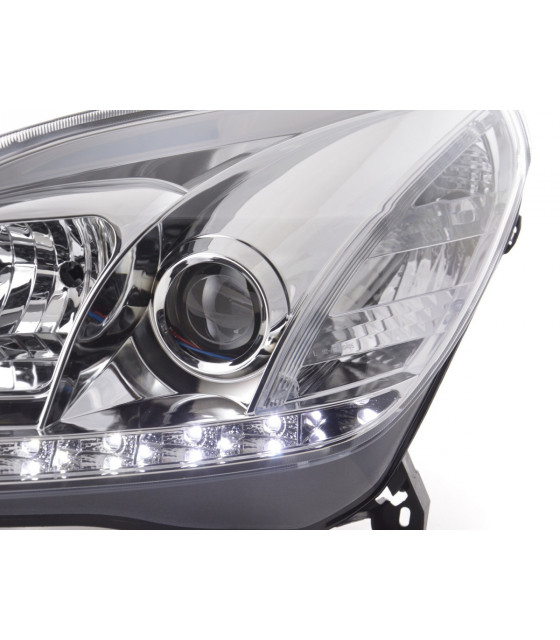 Phares - Phare Daylight LED DRL look Opel Astra H 04-10 chromé pour véhicules