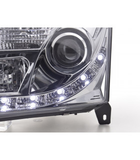 Phares - Phare Daylight à LED DRL look Opel Vectra C 02-05 chromé pour conduite