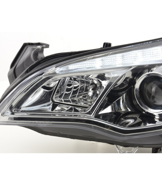 Phares - Phares avant Opel Astra J 5 portes 2009-2012 chrome avec moteur…