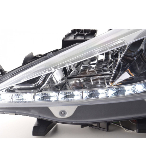 Phares - Phares Daylight LED feux de jour Peugeot 207 06- chrome…