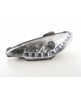 Phares - Phare Daylight LED DRL look Peugeot 206 98-07 chrome…