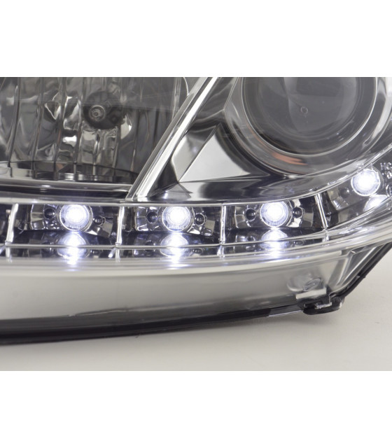 Phares - Phare Daylight LED DRL look Peugeot 206 98-07 chrome…