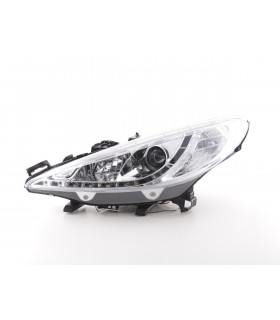 Phares - Phare Daylight LED Feux de jour LED Peugeot 207 06- chrome pour