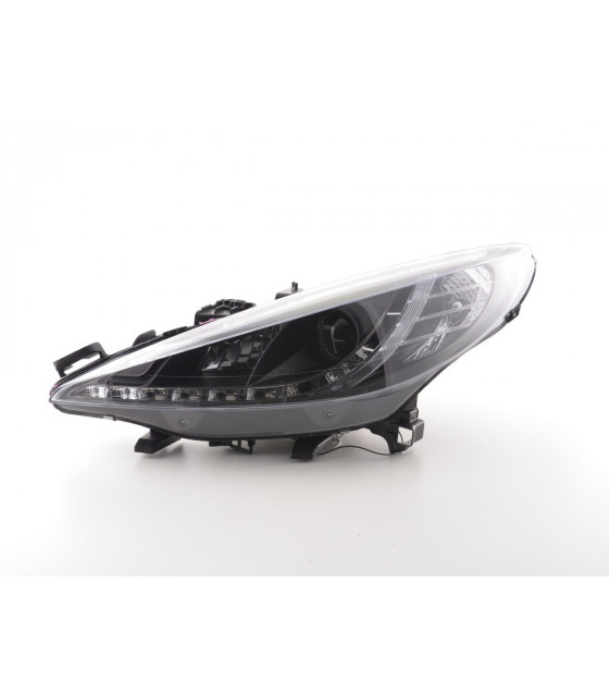 Phares - Phare Daylight LED Feux de jour LED Peugeot 207 06- noir pour