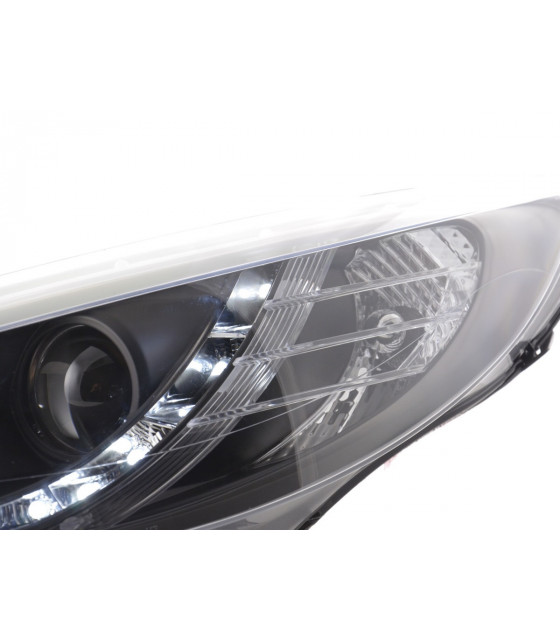 Phares - Phare Daylight LED Feux de jour LED Peugeot 207 06- noir pour