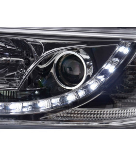 Phares - Phares Daylight LED feux de jour VW Bus T5 03-09 chrome…