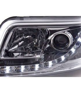 Phares - Phares Daylight LED feux de jour VW Bus T5 03-09 chrome…