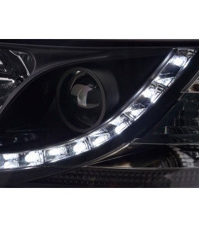 Phares - Phares Daylight LED feux de jour VW Bus T5 03-09 noir…